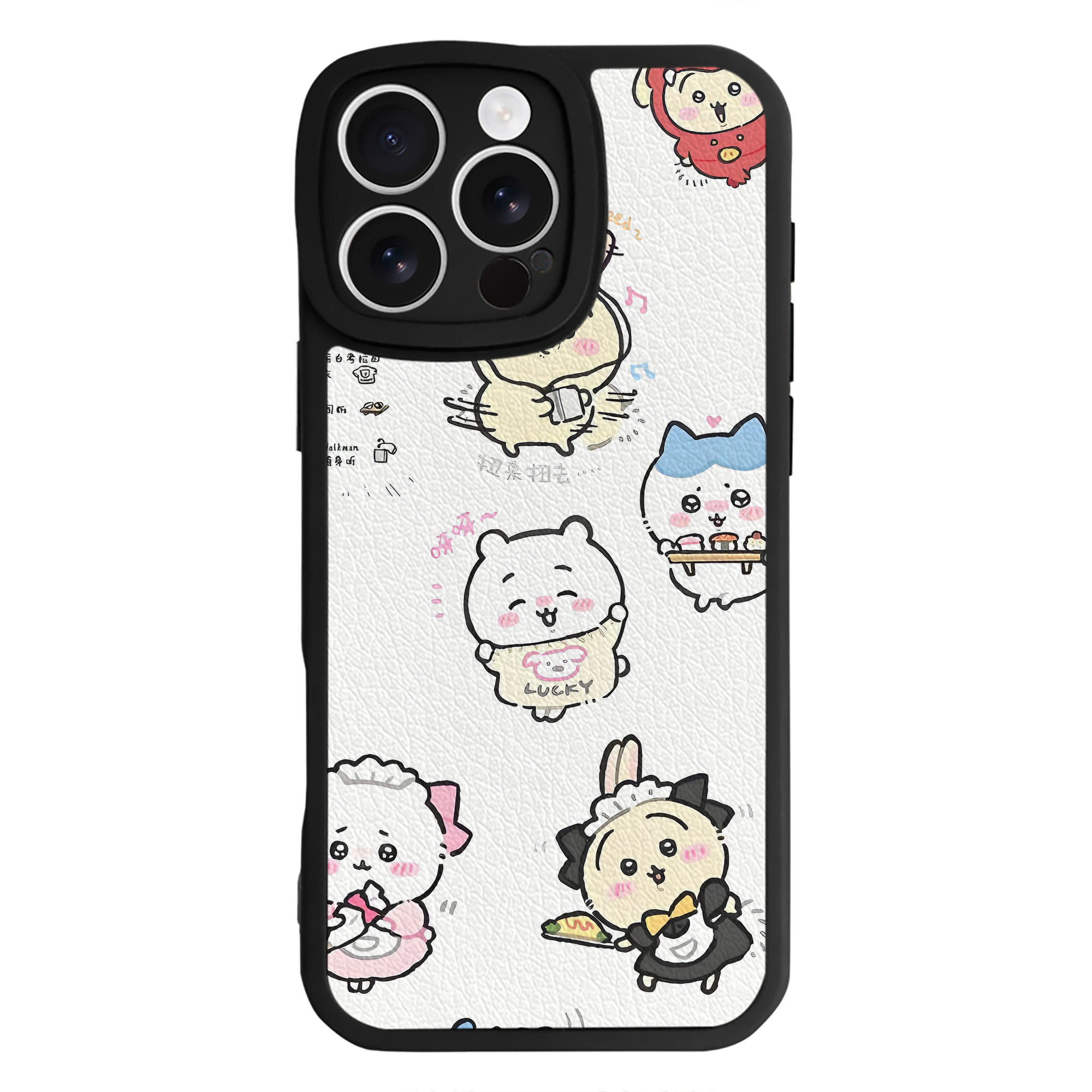 （画像用） ちいかわ Chii-kawa 【iPhone 16シリーズ対応】シリコンスマホケース（レザー調） 材質：シリコン